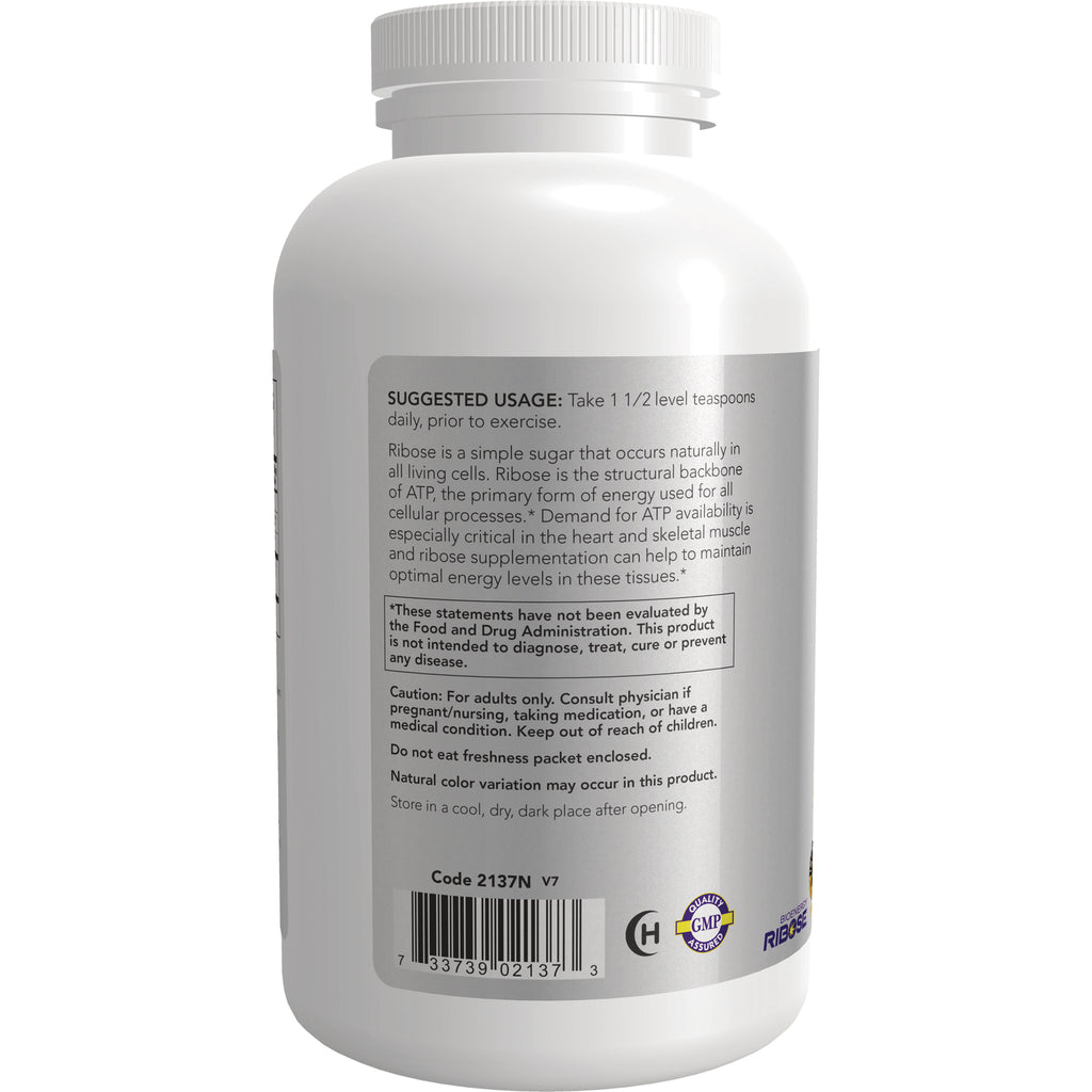 NWF967 | back label of white supplement bottle showing suggested usage, caution text, and barcode - Thumbnail