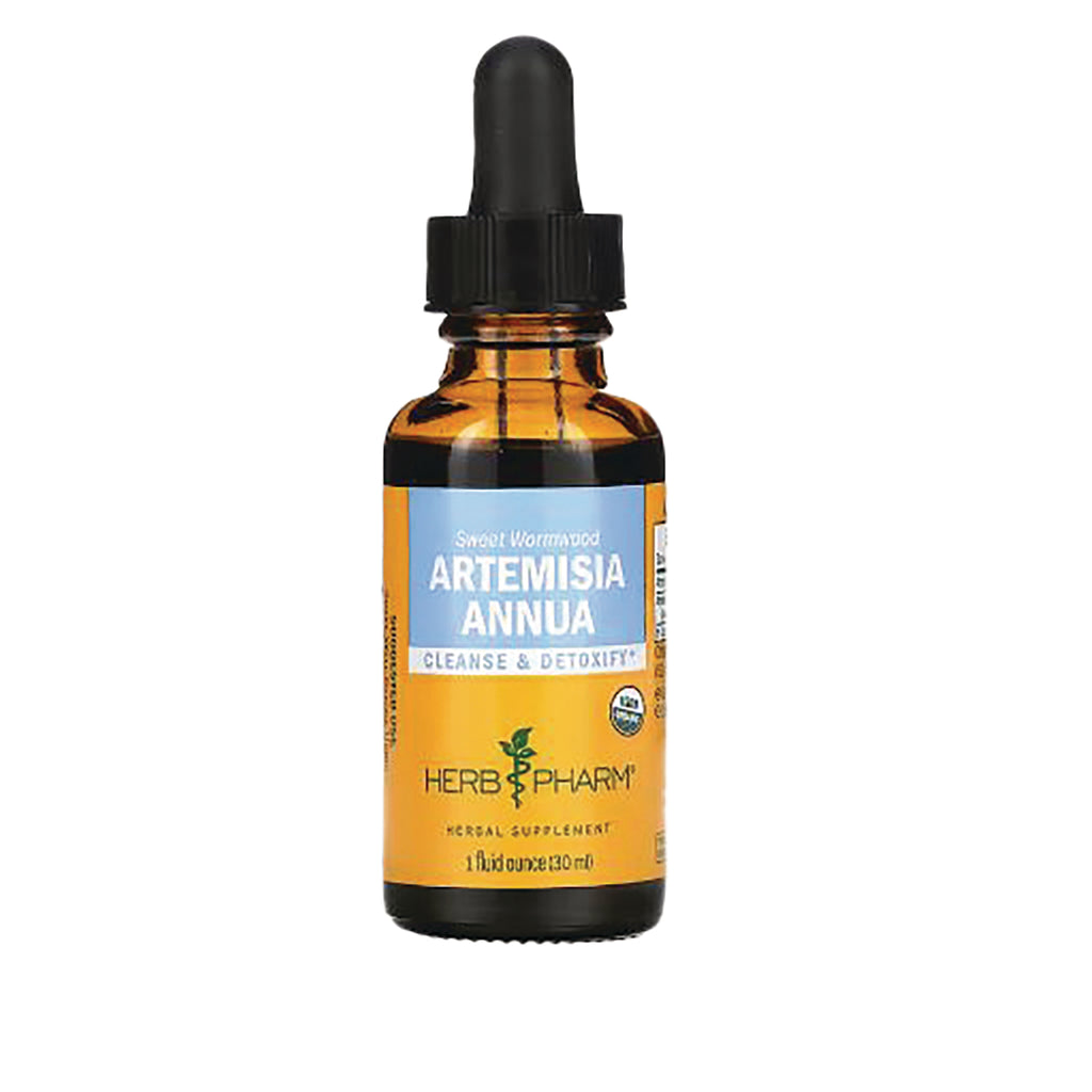 HPH073 | Amber glass dropper bottle labeled ARTEMISIA ANNUA herbal supplement cleanse & detoxify, Herb Pharm branding - Thumbnail