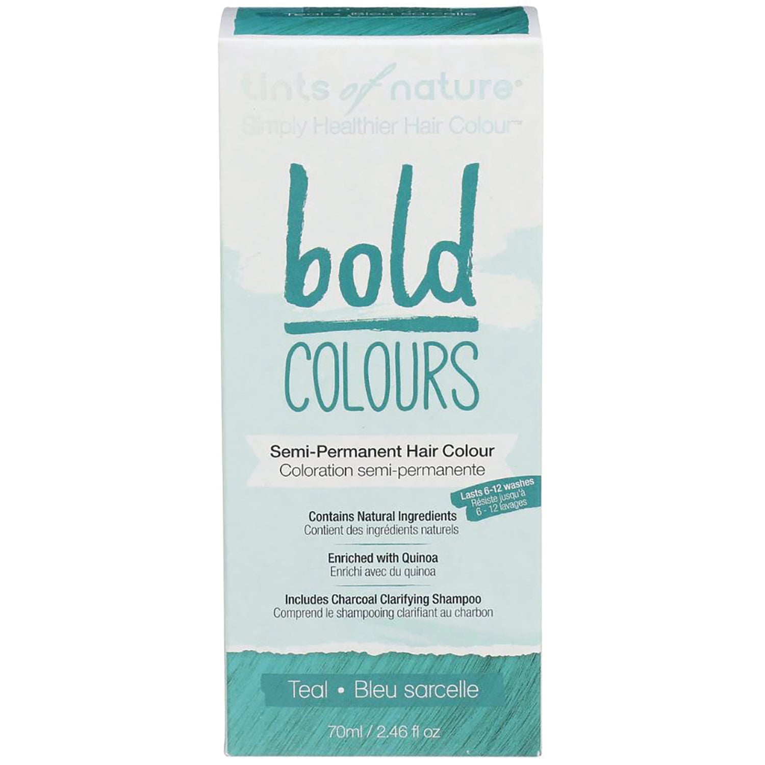 TON009 | Tints of Nature Bold Colours semi-permanent hair colour, Teal, 70 ml box front