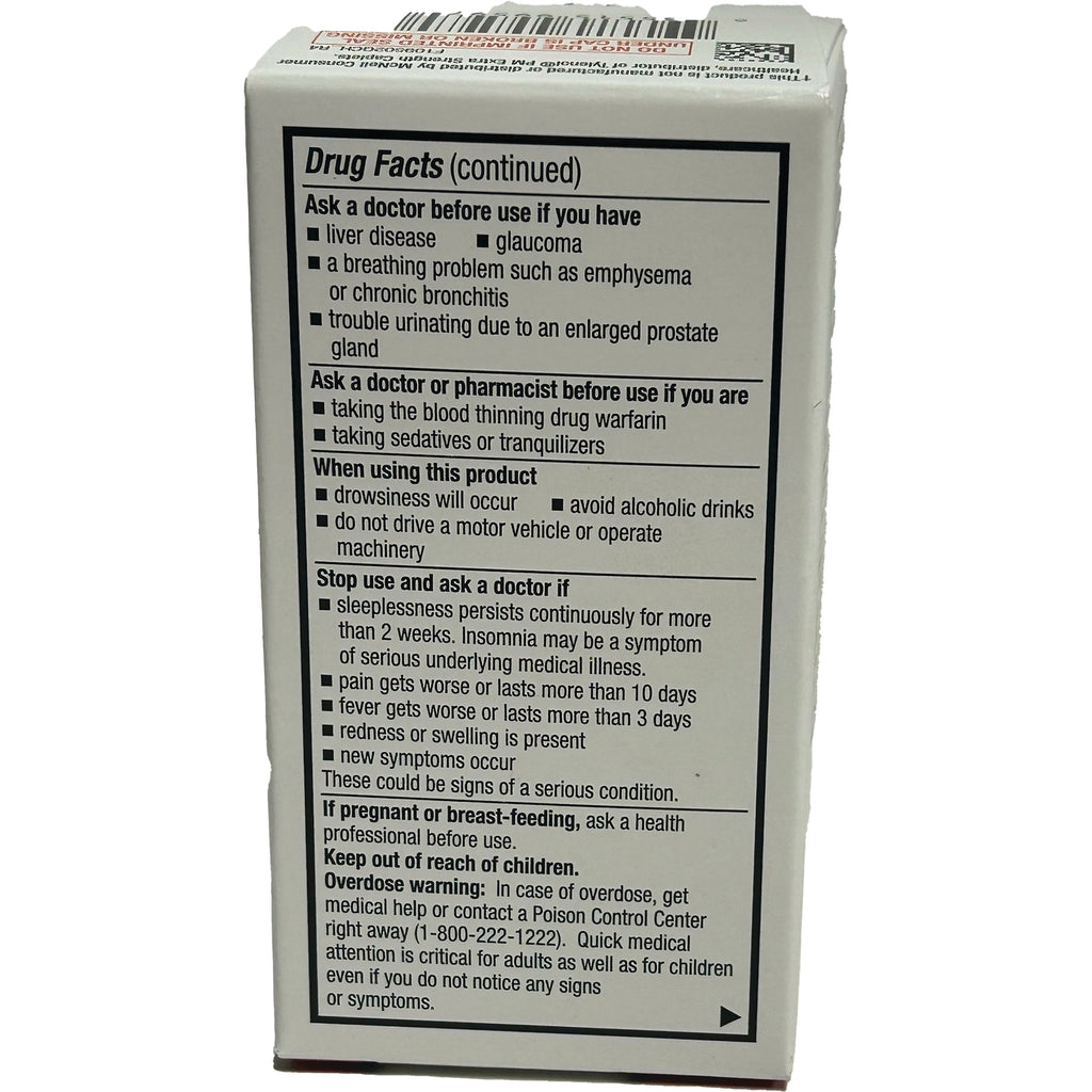 QCH010 | Back panel with Drug Facts continued, warnings and usage instructions on medication box - Thumbnail