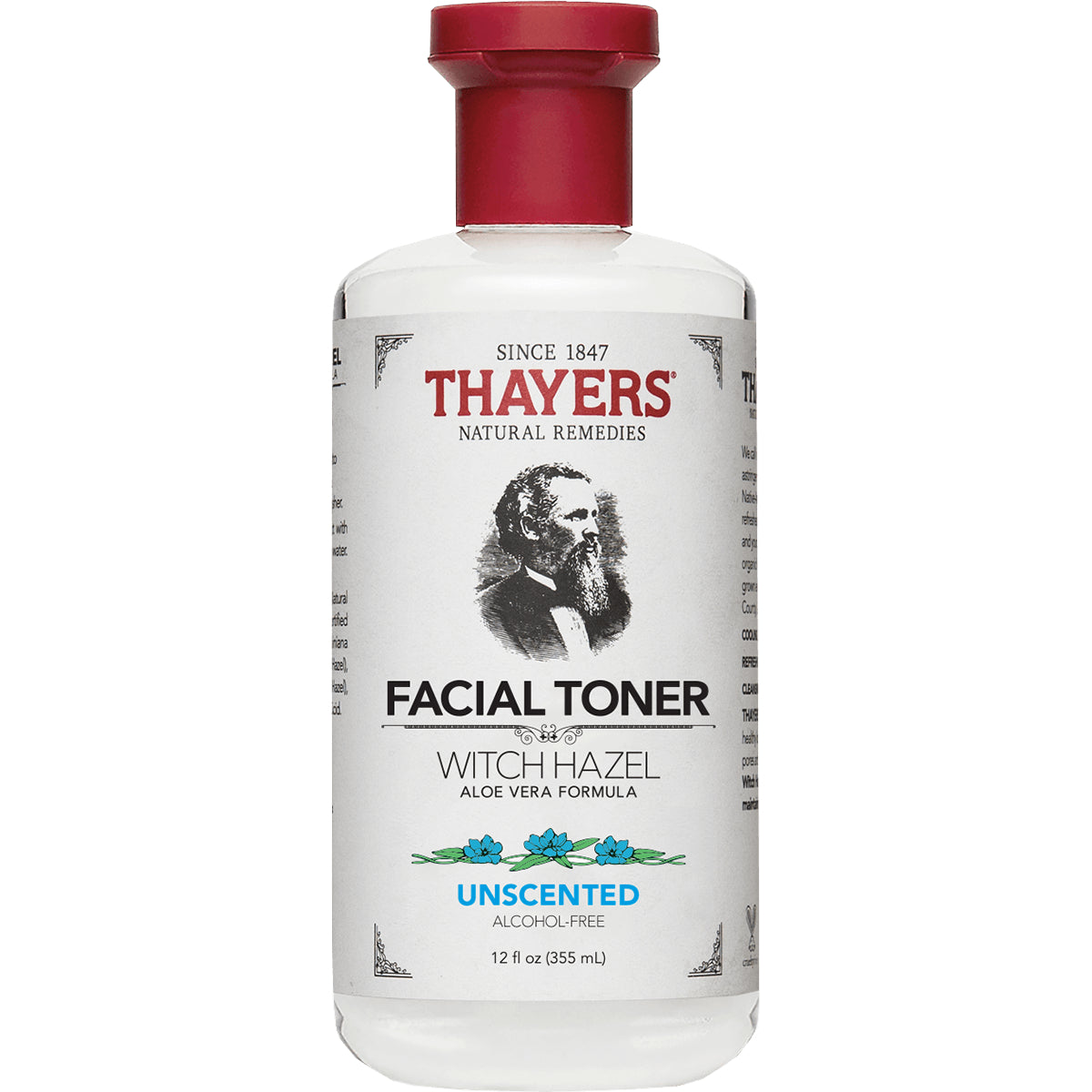 THA023 | Thayers Witch Hazel Facial Toner, Aloe Vera Formula, Unscented, 12 fl oz bottle front