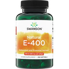 SW141 | Swanson Natural E-400 Vitamin E, 400 IU (268 mg) per softgel, 250 softgels