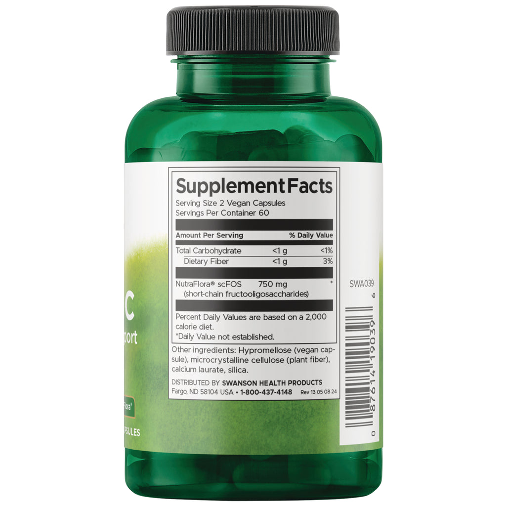SWA039 | Back label with supplement facts and serving information - Thumbnail