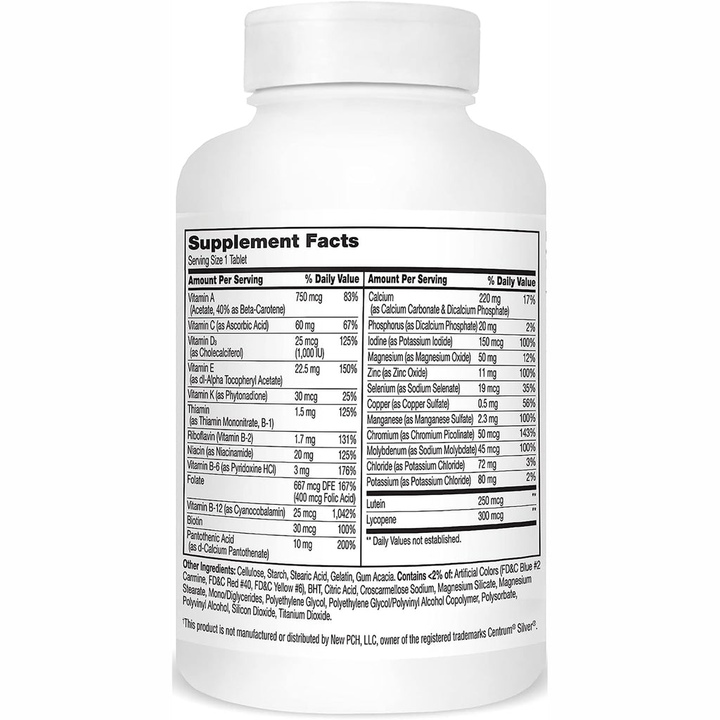 CNT146 | supplement facts back label on white bottle showing nutrition facts and ingredient list - Thumbnail