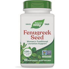 NW135 | Nature's Way Fenugreek Seed supplement bottle, women's lactation support, 100 vegan capsules