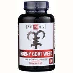 ZOU027 | Zhou Horny Goat Weed supplement bottle, Sexual Energy Complex, 60 veggie capsules