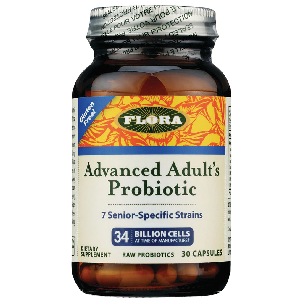 FL110 | Flora Advanced Adult's Probiotic bottle, 30 capsules, 34 billion cells label - Thumbnail