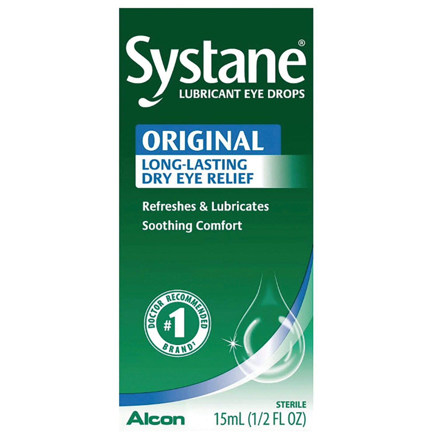 ACN013 | Systane Lubricant Eye Drops Original, long-lasting dry eye relief, 15 mL (1/2 fl oz)
