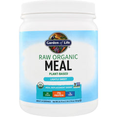 GLF159 | Garden of Life Raw Organic Meal plant-based lightly sweet meal replacement shake tub