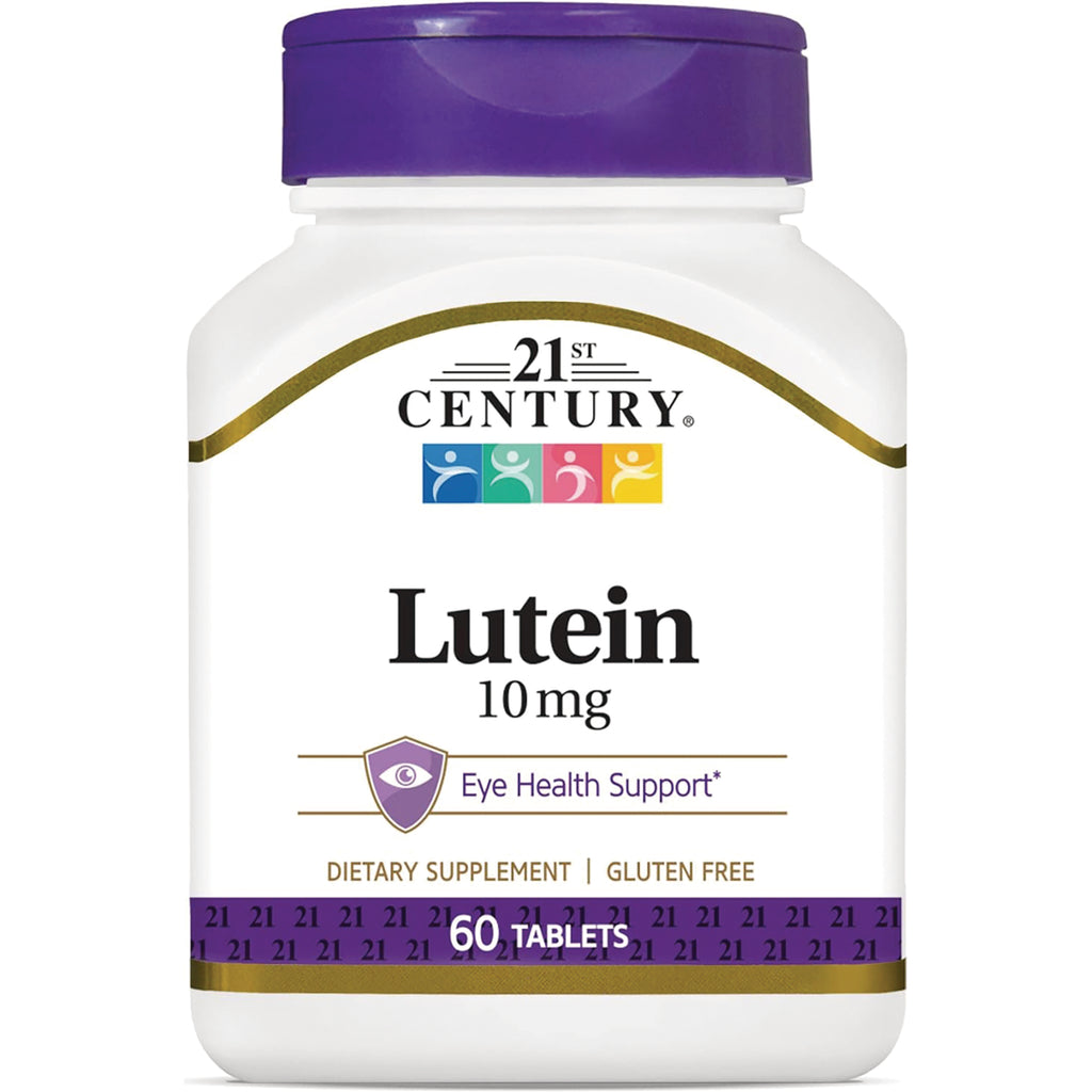 CNT096 | 21st Century Lutein 10 mg supplement bottle front labeled Eye Health Support and 60 tablets - Thumbnail