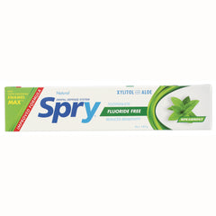 XL057 | Spry Fluoride Free Toothpaste, Spearmint, 5 oz box