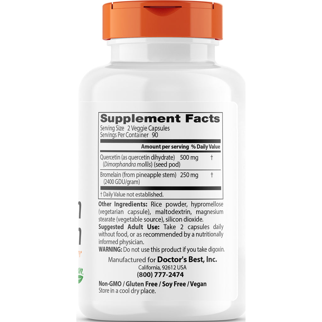 DB115 | back label showing Supplement Facts panel, ingredient list, suggested use and warning on white bottle - Thumbnail