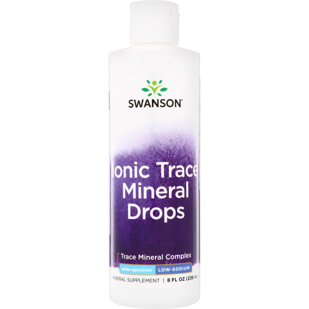 SWU385 | Swanson Ionic Trace Mineral Drops bottle, front label reads "Ionic Trace Mineral Drops", 8 fl oz - Thumbnail