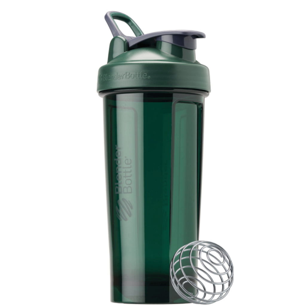 BBO001 | Green BlenderBottle shaker cup with flip cap and stainless steel wire whisk ball, labeled BlenderBottle - Thumbnail