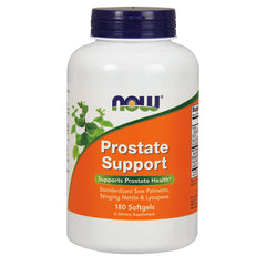 NWF441 | NOW Prostate Support 180 softgels white bottle with orange label