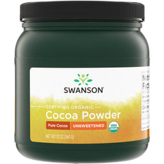 SWF031 | Swanson Certified Organic Cocoa Powder, Pure Cocoa, Unsweetened, 12 oz