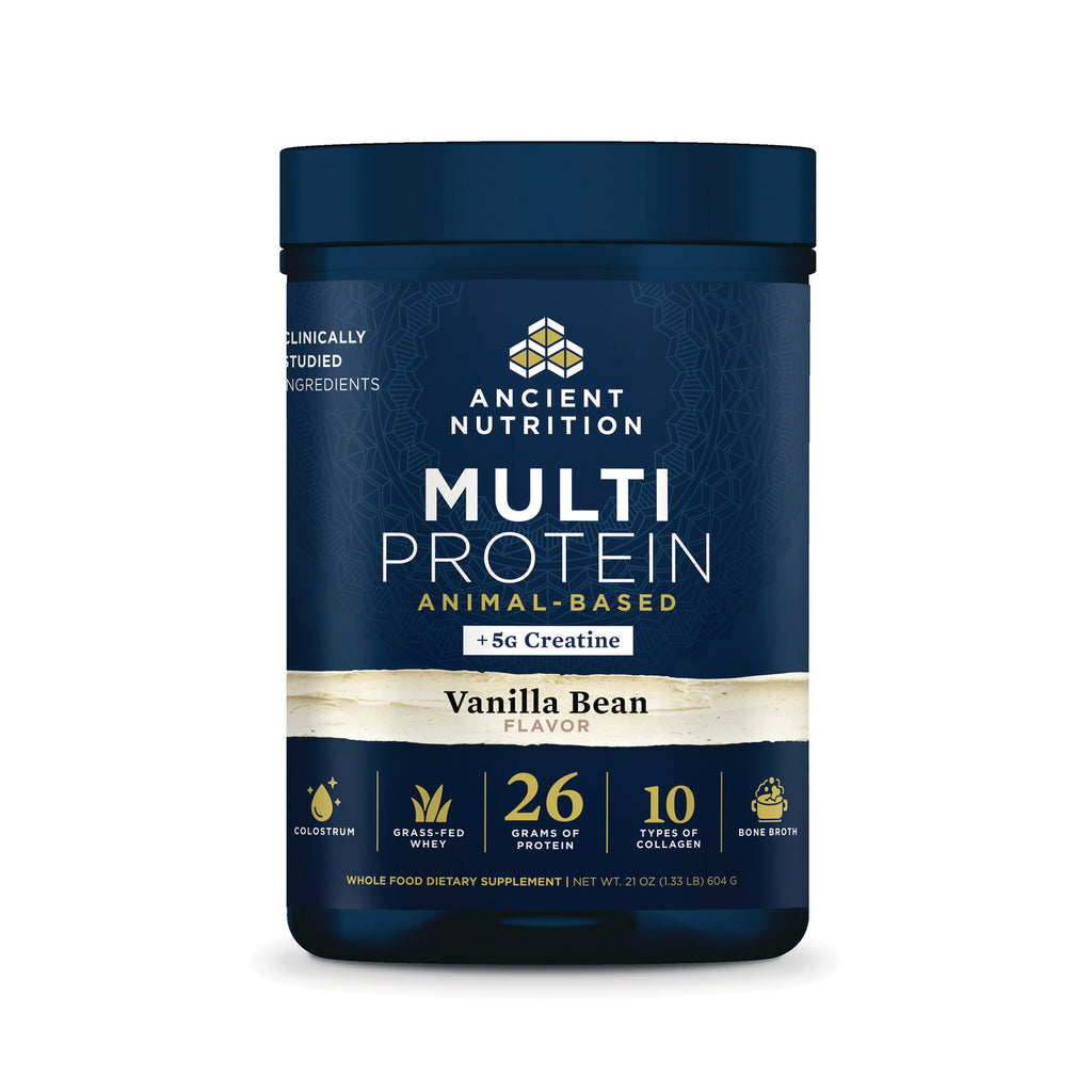 ATN153 | Ancient Nutrition Multi Protein Vanilla Bean supplement tub with +5g creatine - Thumbnail