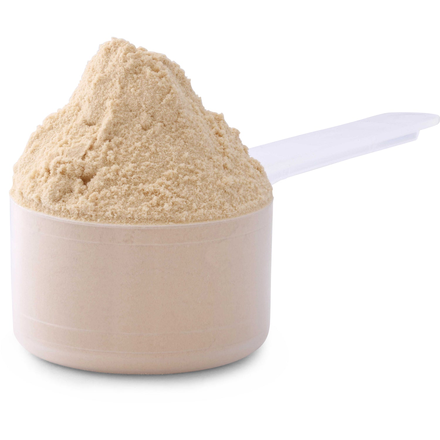 SWU1066 | Beige supplement powder in a clear plastic scoop