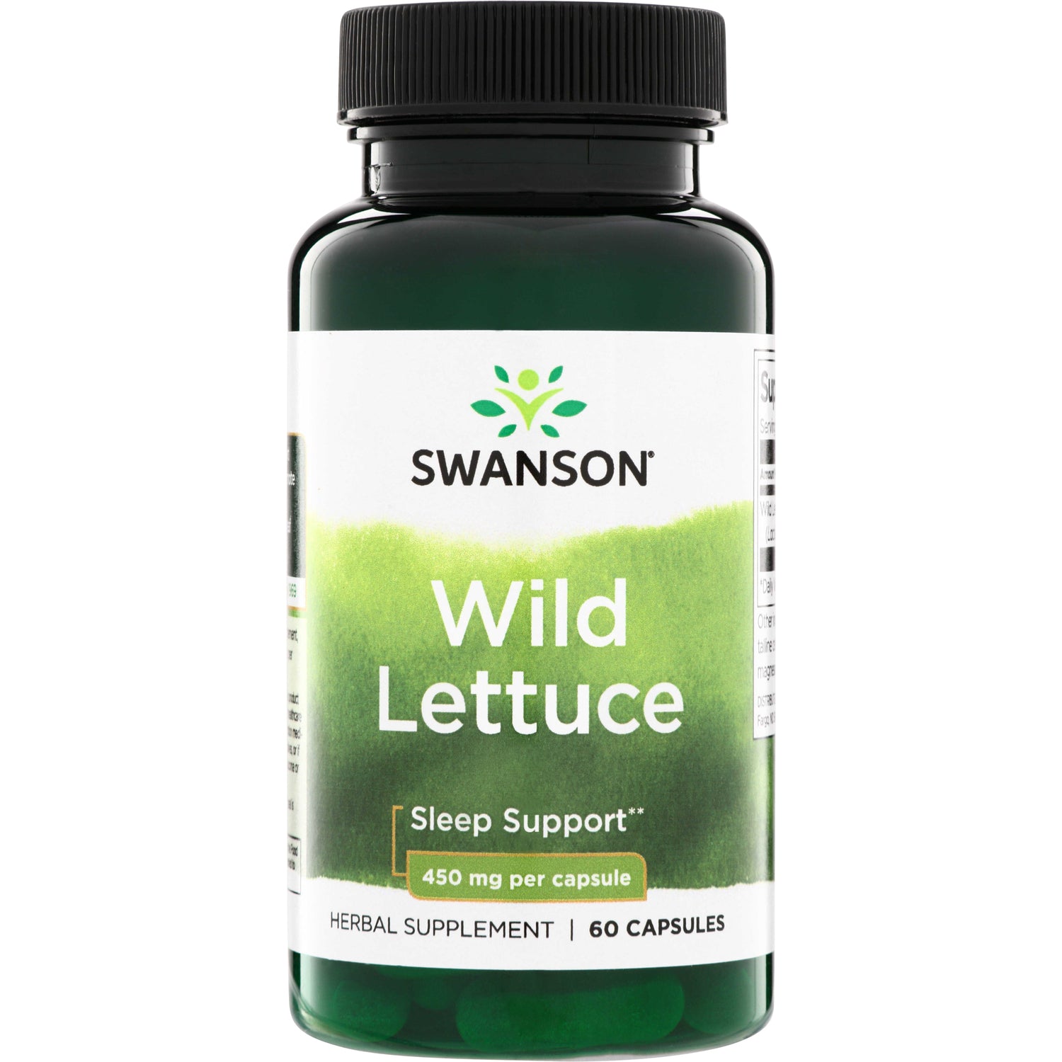 SW1505 | Swanson Wild Lettuce Sleep Support supplement, 450 mg per capsule, 60 capsules