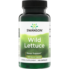 SW1505 | Swanson Wild Lettuce Sleep Support supplement, 450 mg per capsule, 60 capsules