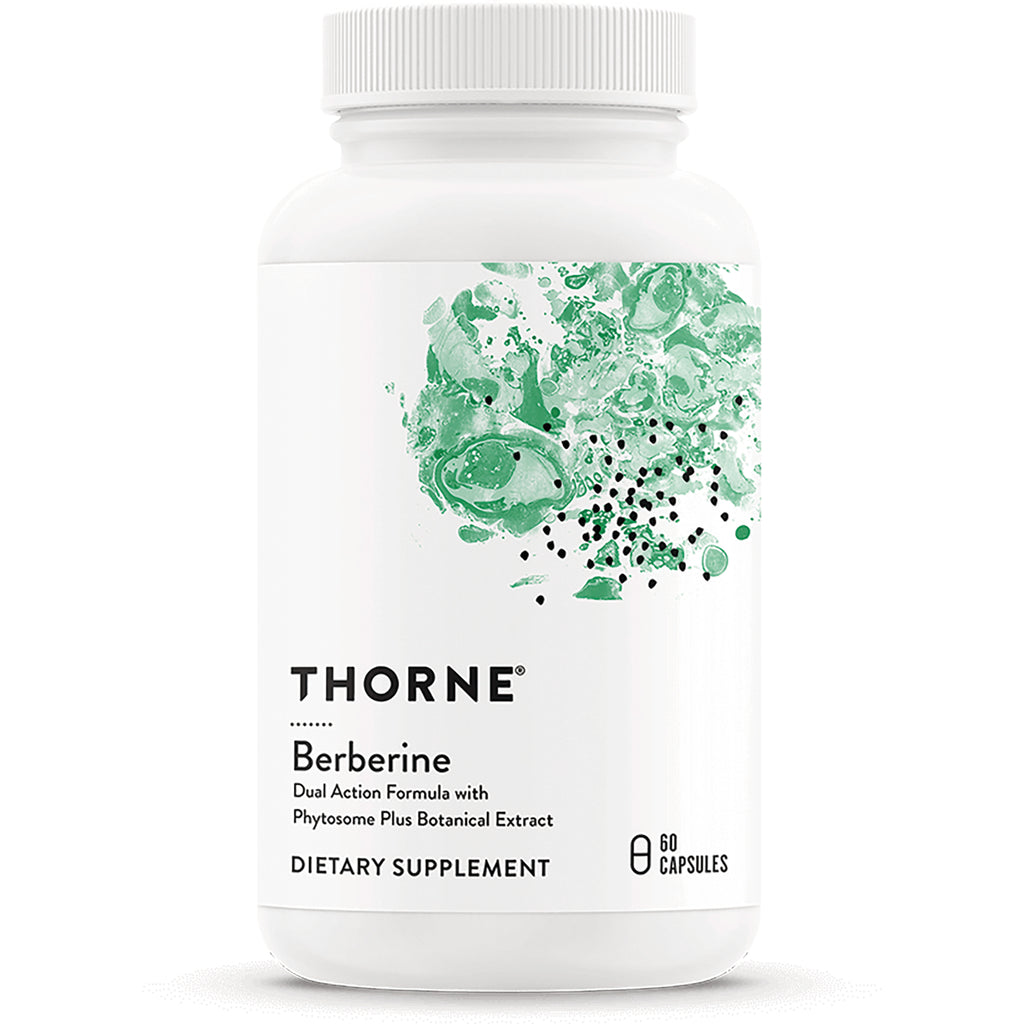 TRN014 | Thorne Berberine dietary supplement bottle, dual action formula, 60 capsules - Thumbnail