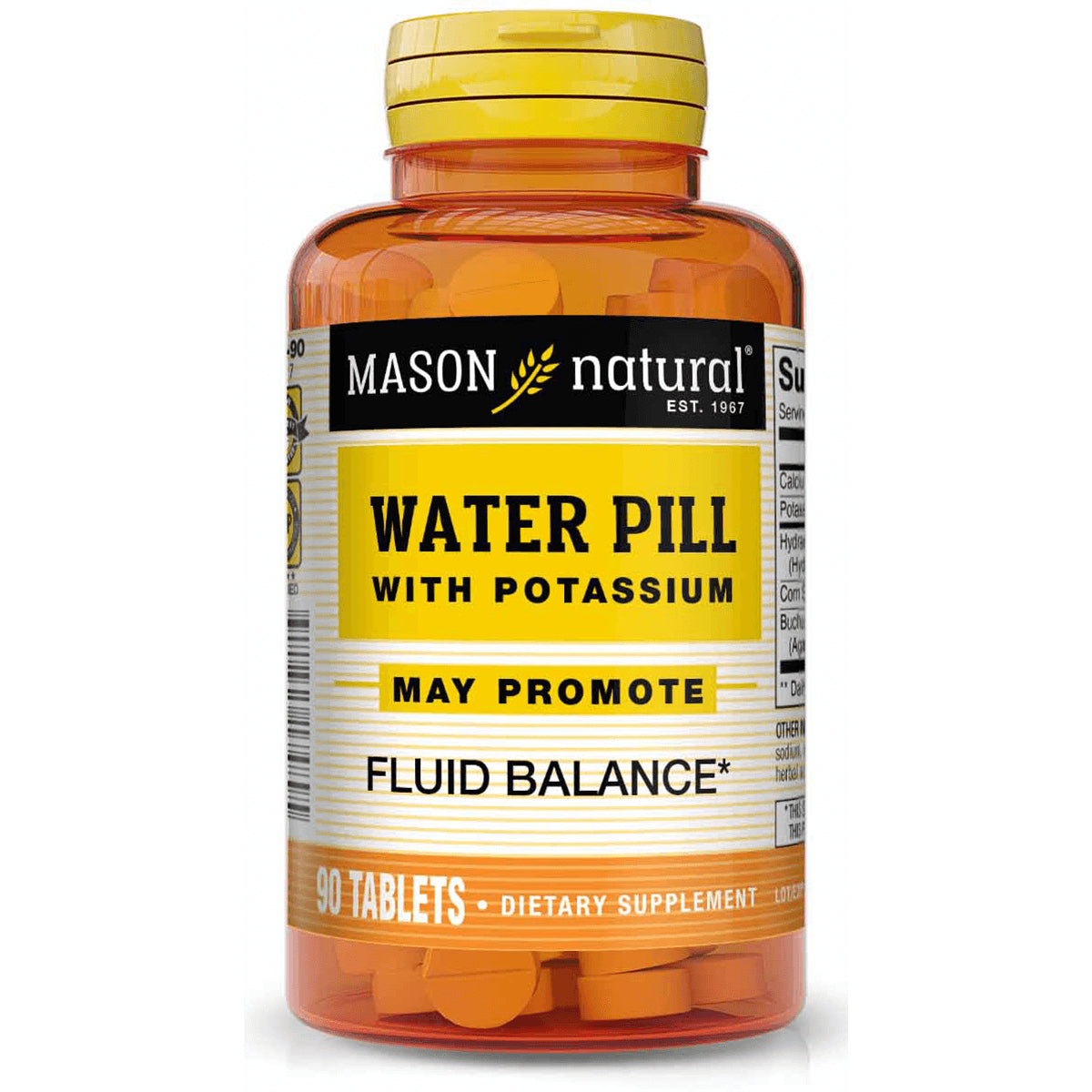 MSN079 | Mason Natural water pill with potassium front bottle label 90 tablets