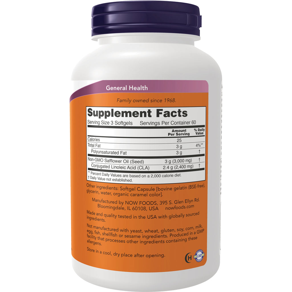 NWF807 | Back label showing Supplement Facts panel, serving size, ingredient list and manufacturer information on orange bottle - Thumbnail