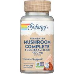 SLR463 | Solaray Fermented Mushroom Complete, 8 Mushroom Blend 1200 mg, Immune Support, 60 VegCaps