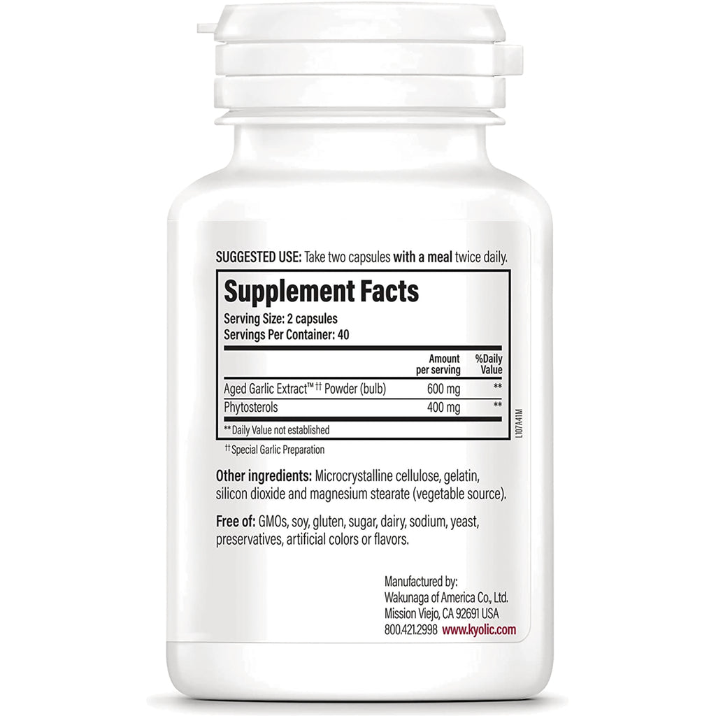 KY093 | Back label showing Supplement Facts panel, ingredient list and manufacturer info on white supplement bottle - Thumbnail