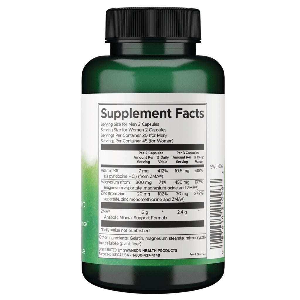 SWU1006 | Back label with supplement facts and serving information - Thumbnail