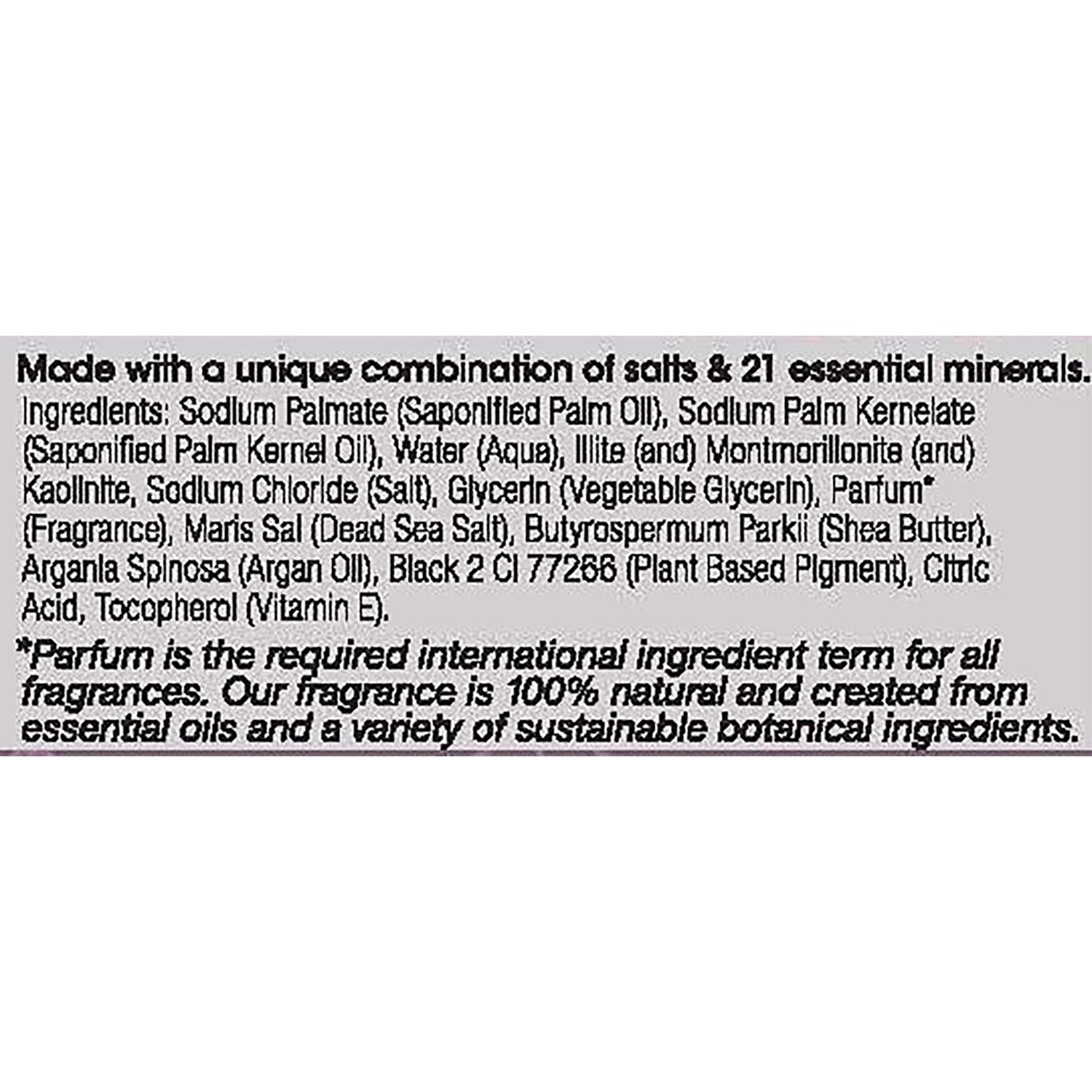 OWN028 | Ingredients and fragrance details for a natural soap bar