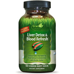 IR156 | Irwin Naturals Liver Detox & Blood Refresh 60 liquid soft-gels bottle front label