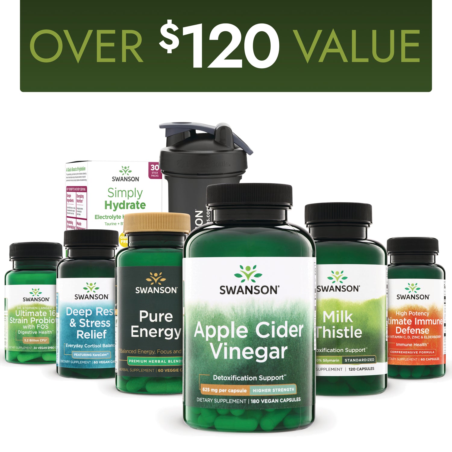 SW1980 | Open Swanson box with supplements and 'Rest. Renew. Redefine.' swansonvitamins.com