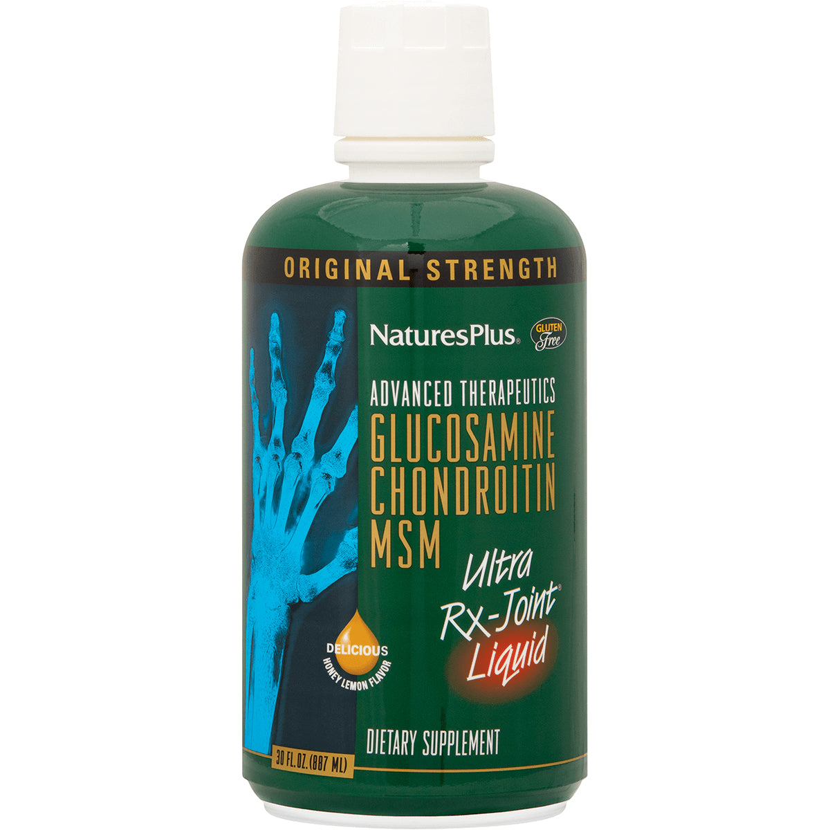 NTP184 | NaturesPlus Ultra RX-Joint liquid glucosamine chondroitin MSM dietary supplement bottle front
