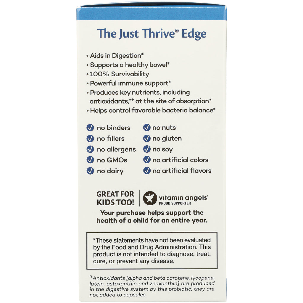 JTR001 | Back panel with benefits list, icons stating no binders no fillers no GMOs no dairy and donation information - Thumbnail