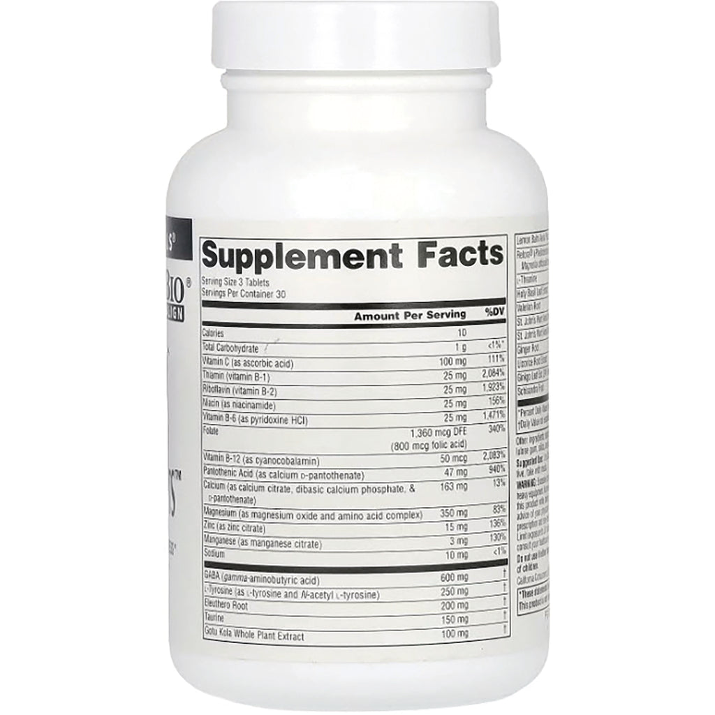 SN283 | Back label showing Supplement Facts panel on supplement bottle - Thumbnail