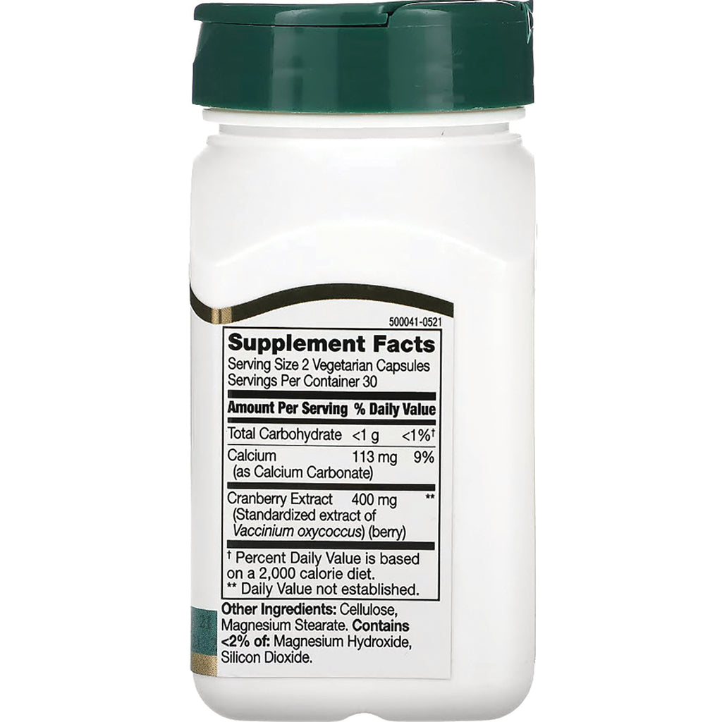 CNT043 | Back of white supplement bottle showing Supplement Facts label and ingredient list - Thumbnail