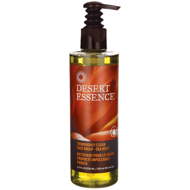 DST080 | Desert Essence Thoroughly Clean Face Wash Sea Kelp in clear pump bottle