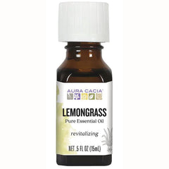 ARC009 | Aura Cacia lemongrass pure essential oil amber 15 mL bottle front label