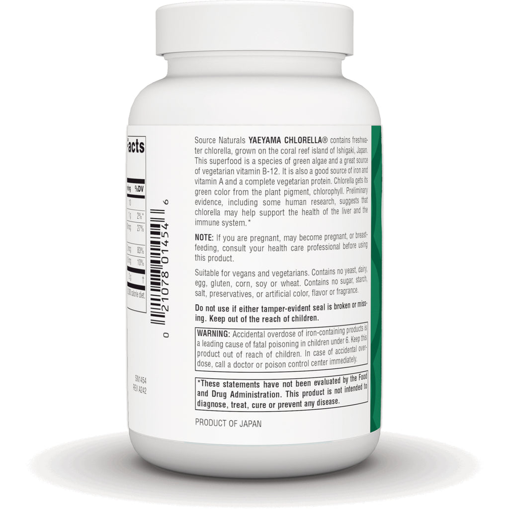 SN148 | Back label of white supplement bottle showing ingredients, warnings and barcode - Thumbnail