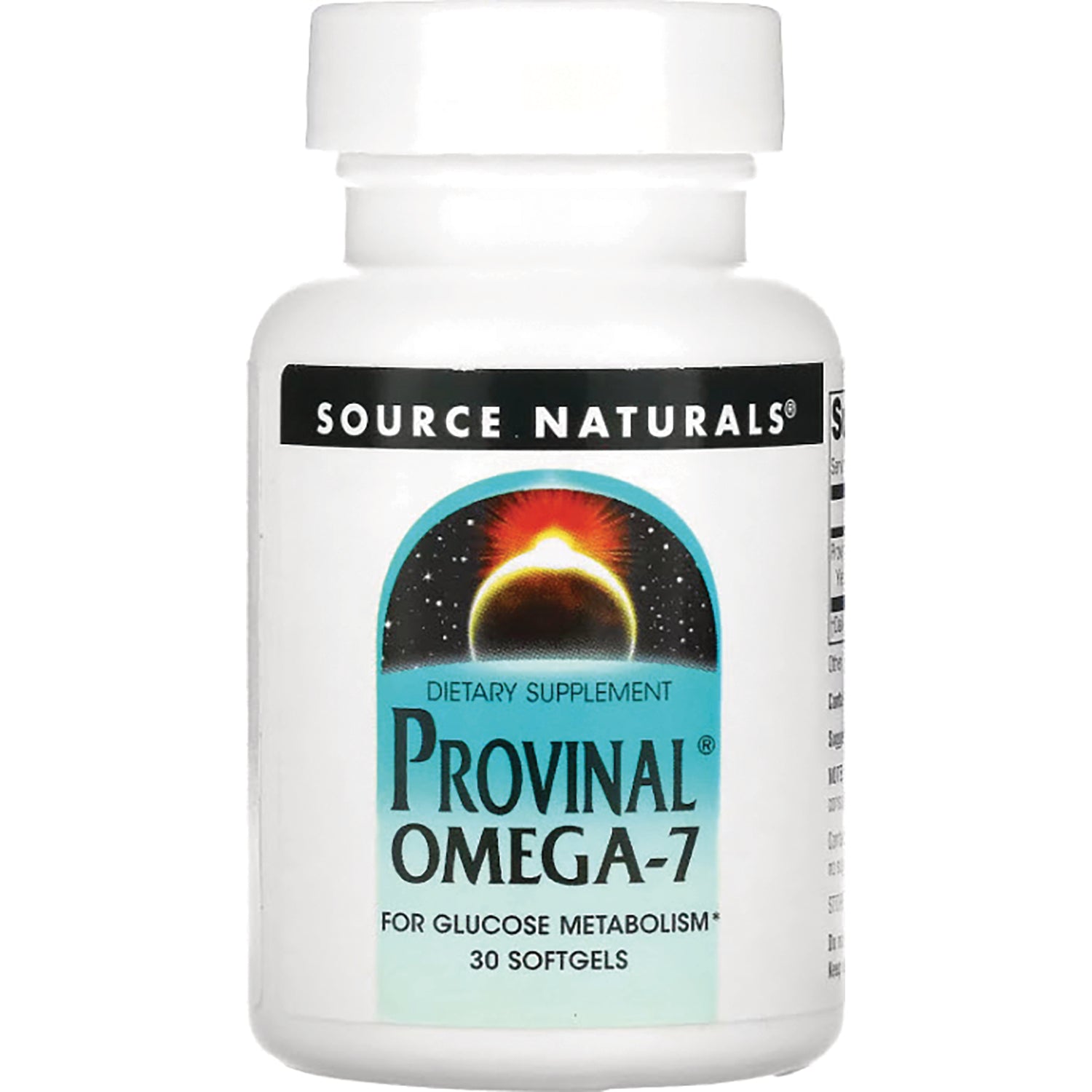 SN747 | Source Naturals Provinal Omega-7 dietary supplement, for glucose metabolism, 30 softgels