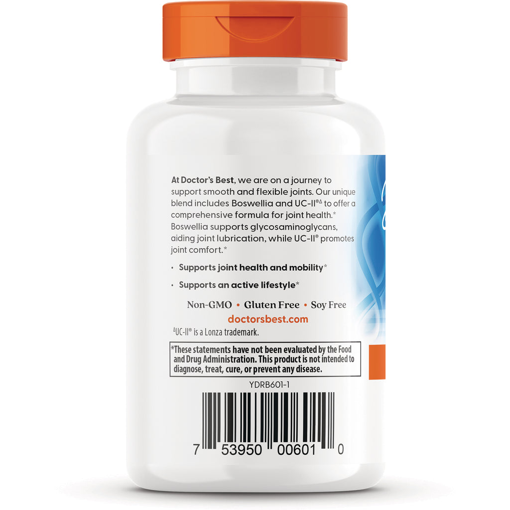 DB299 | Back label showing product description, supports joint health, doctorsbest.com and barcode - Thumbnail