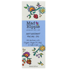 HIP014 | Mad Hippie Antioxidant Facial Oil box with floral illustrations and 30 ml label