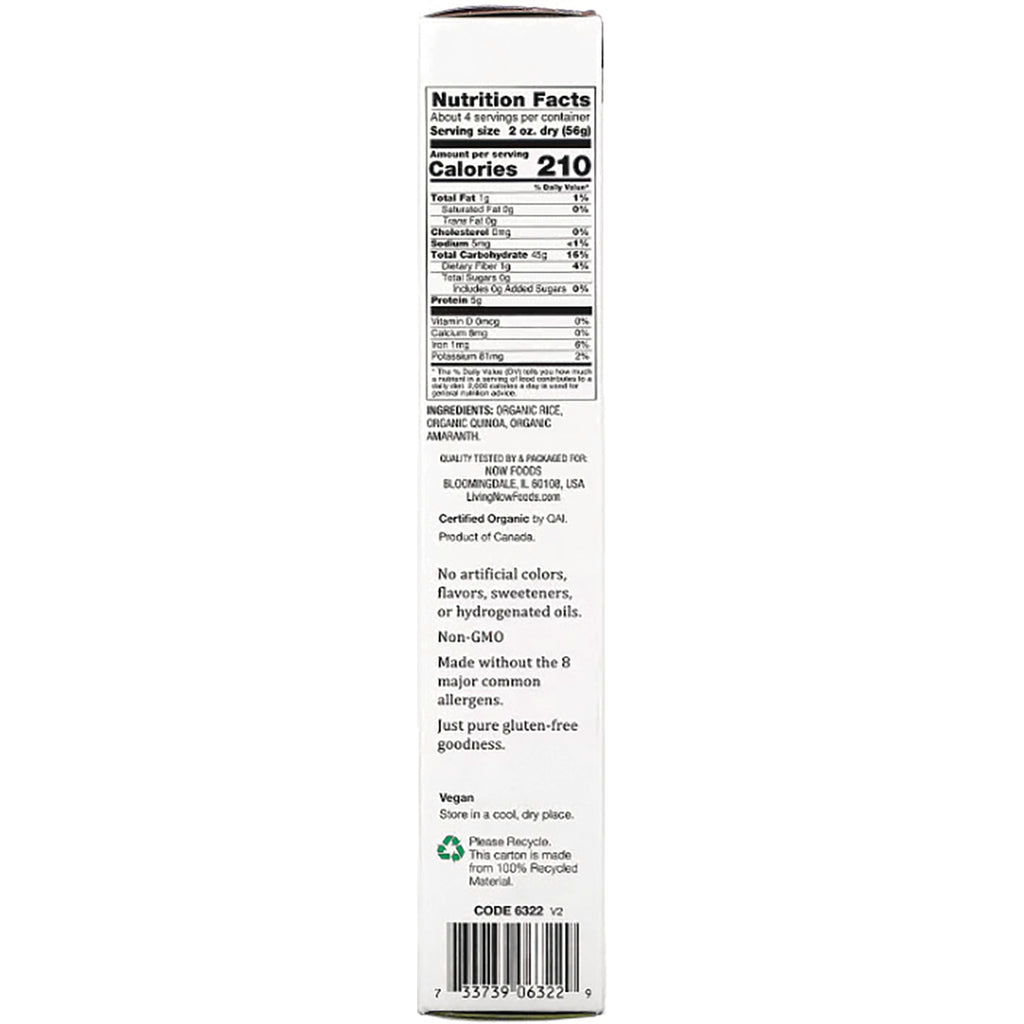 NWF1269 | back panel showing nutrition facts, ingredients, barcode and non-GMO vegan claims - Thumbnail
