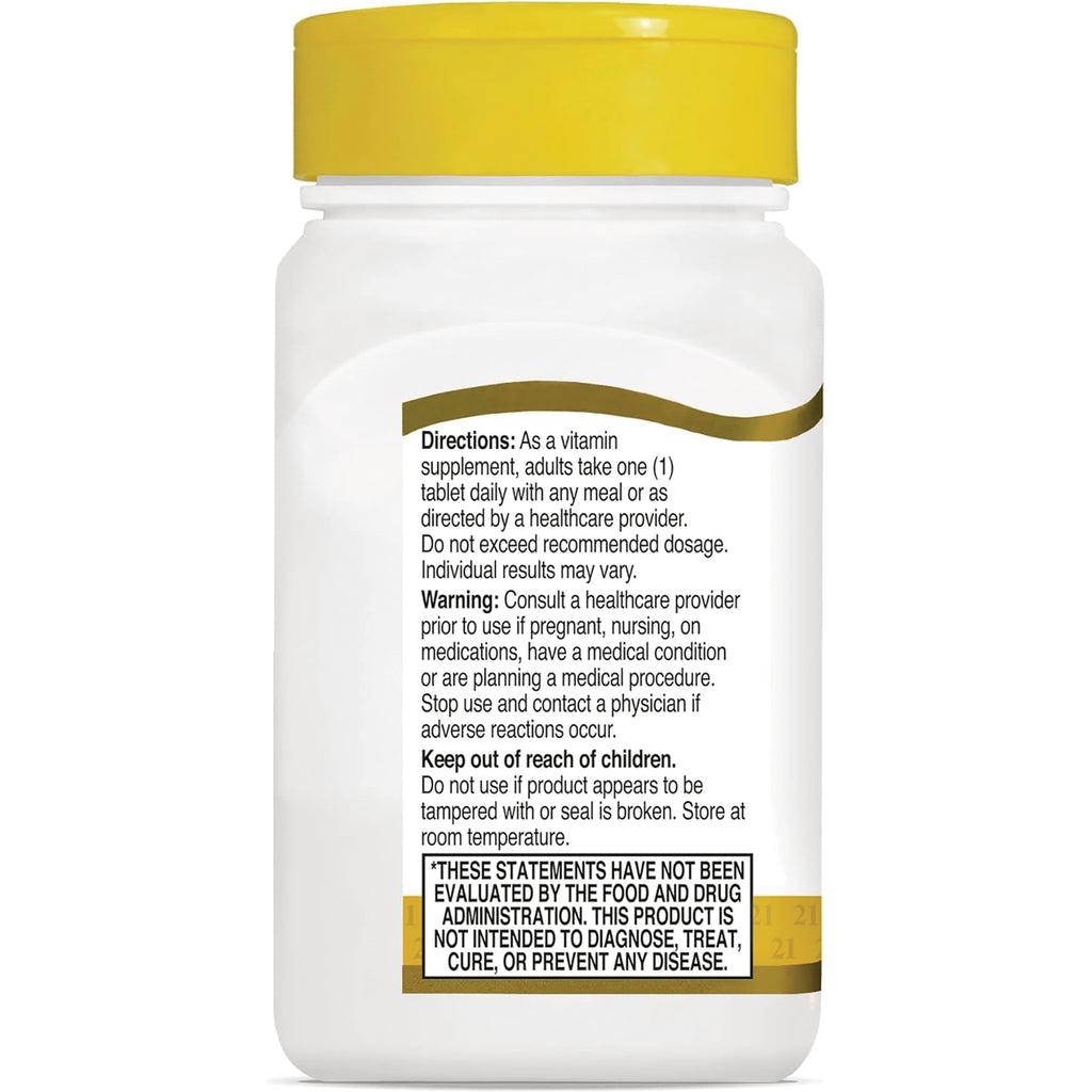 CNT158 | back label showing directions, warning, storage instructions and FDA disclaimer on white bottle with yellow cap - Thumbnail