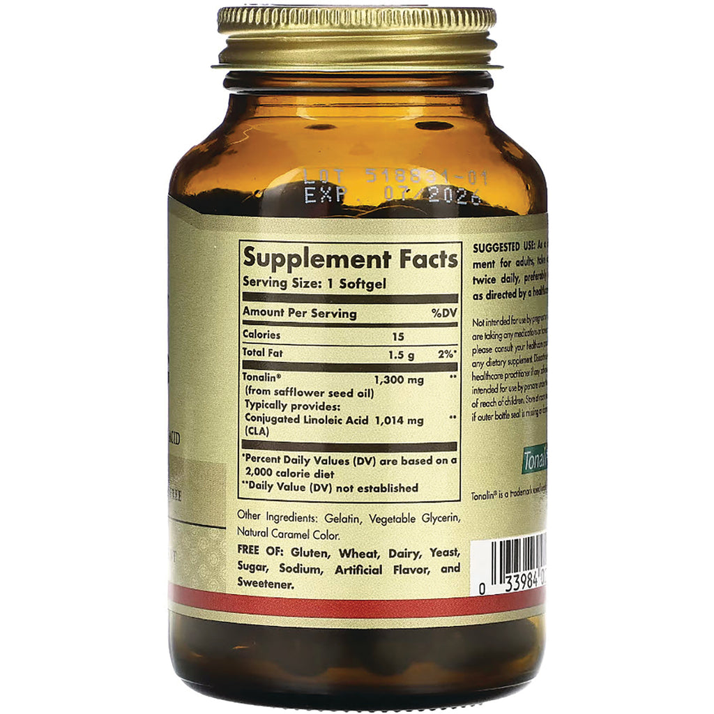 SLG338 | back of amber supplement bottle showing Supplement Facts panel, ingredients and barcode - Thumbnail