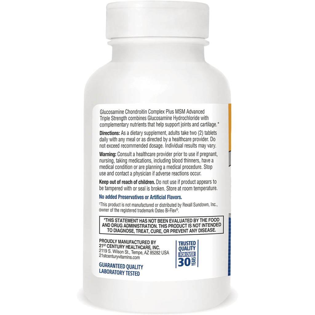 CNT278 | back label of white supplement bottle showing directions, warnings, manufacturer and quality statements - Thumbnail