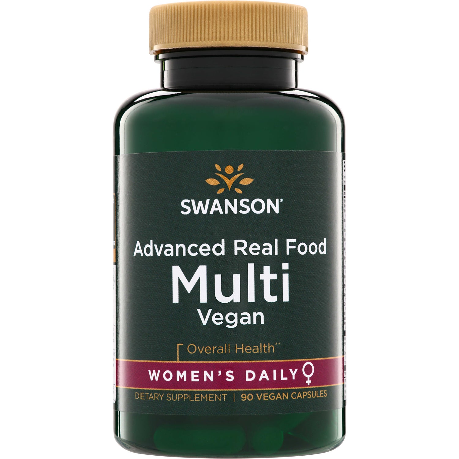 SWU1037 | Swanson Advanced Real Food Multi Vegan Women's Daily for Overall Health, 90 vegan capsules