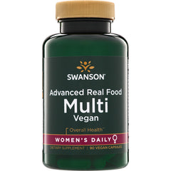 SWU1037 | Swanson Advanced Real Food Multi Vegan Women's Daily for Overall Health, 90 vegan capsules