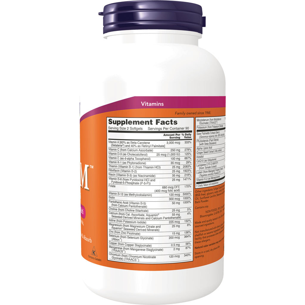 NWF651 | back of white supplement bottle showing Supplement Facts panel and ingredient list - Thumbnail